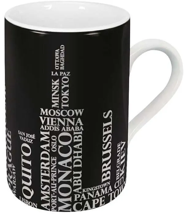 Cheap Mug Cities On Black Black & White