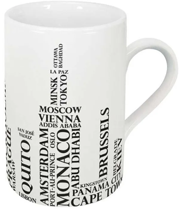Online Mug Cities On White Black & White